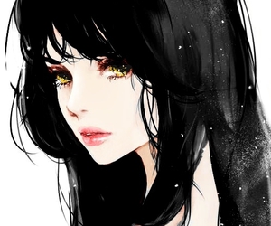 girlblackhairredlips